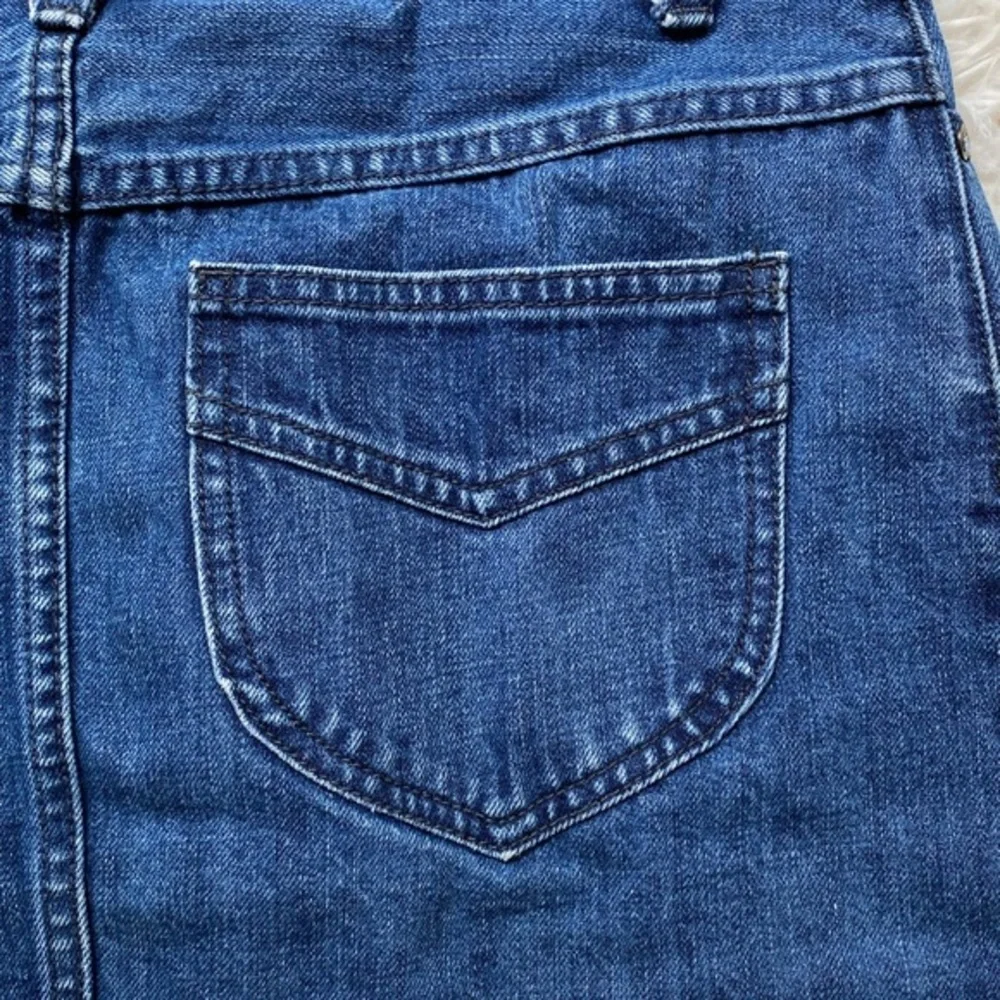 Free People Denim Jean Blue Mini Skirt Size 0 - Picture 9 of 9